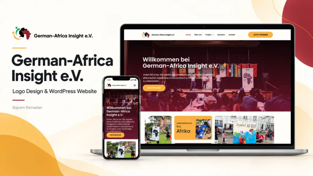 German-Africa Insight website displayed on laptop and mobile screens with the association’s logo