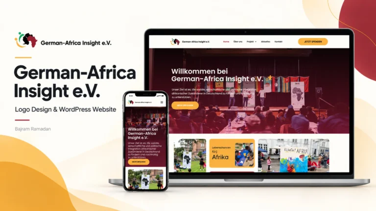 German-Africa Insight website displayed on laptop and mobile screens with the association’s logo